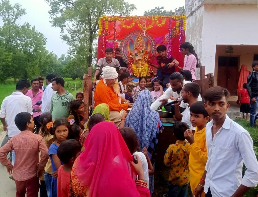 ganesh idol desolved after shobha yatra