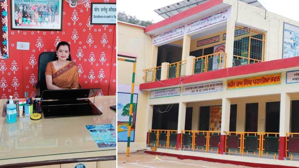 A principal changed picture of school in Pathankot of Punjab