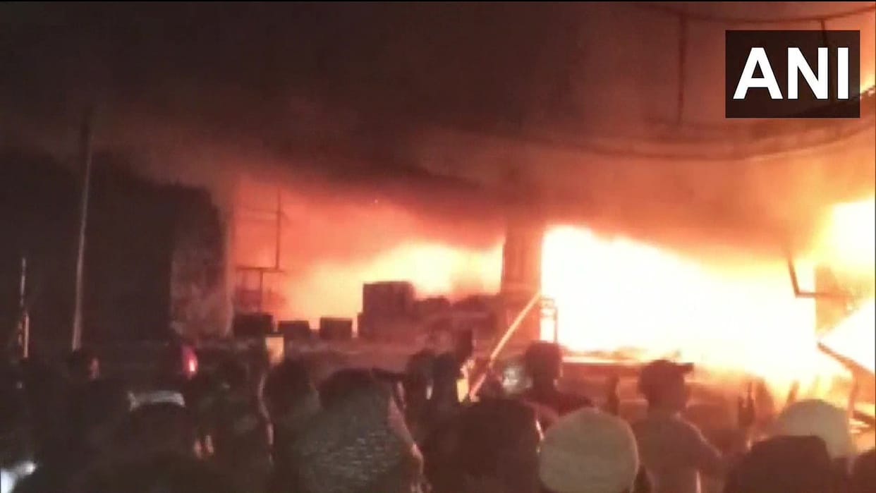 A massive fire broke out in Chintalmet area in Rangareddy district, last night