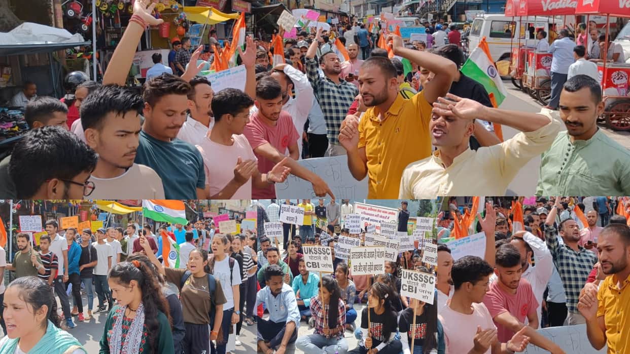 UKSSSC Youth Protest demand for CBI probe into irregularities in examinations