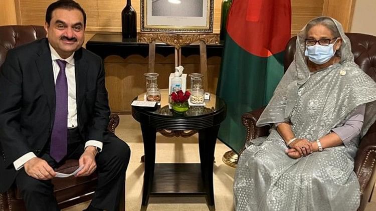 गौतम अदाणी और बांग्लादेश की प्रधानमंत्री शेख हसीना वाजेद