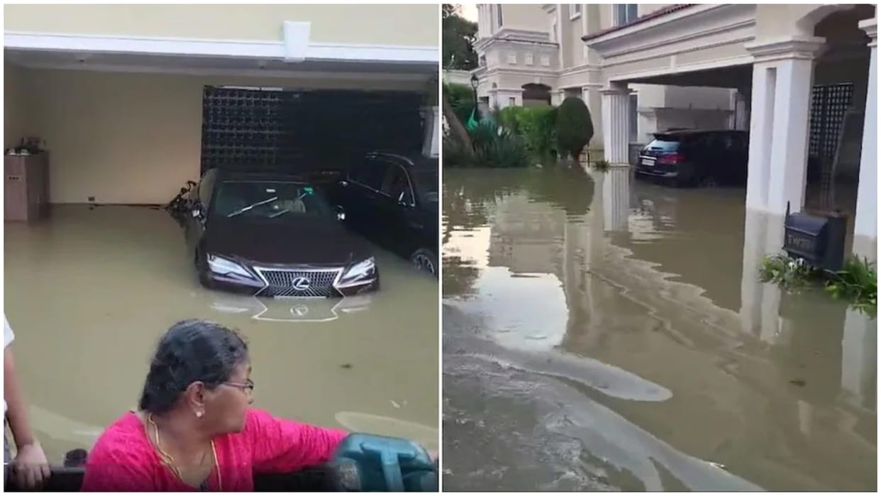 Bengaluru Floods Luxury cars Bentley, Lexus seen submerged in Bengaluru