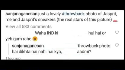 IND vs PAK Asia Cup 2022 Sanjana Ganesan Shuts Down Troll Targeting Husband Jasprit Bumrah
