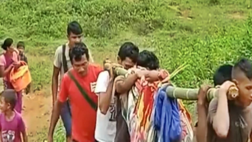 Meghalaya Carried on bamboo stretcher for 5 km woman delivers healthy baby
