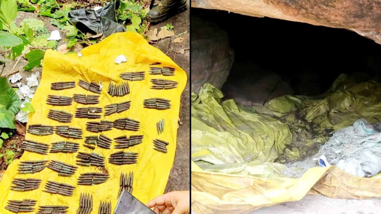 various types of explosives found in anti-Naxal operation Octopus jointly launched by Jharkhand Police CRPF