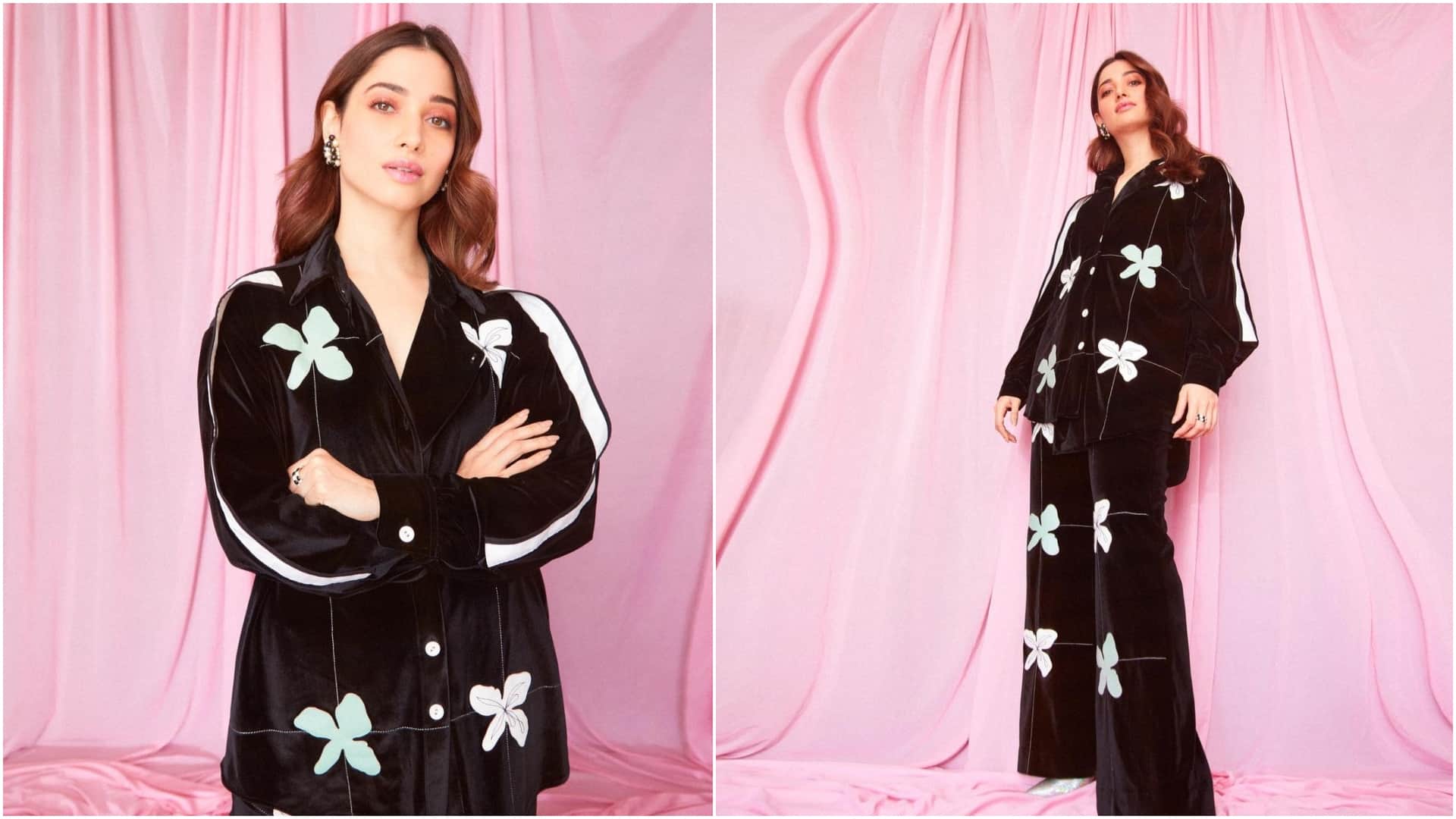 tamannaah bhatia street look in black pants with checkered print shirt at kapil sharma show can easily recreat