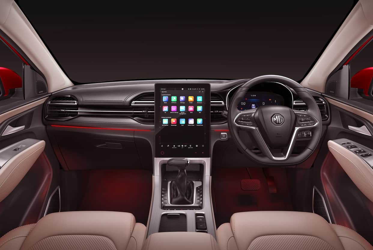 MG Motor teases new generation MG Hector interior MG Hector Facelift 2022 launch 2022