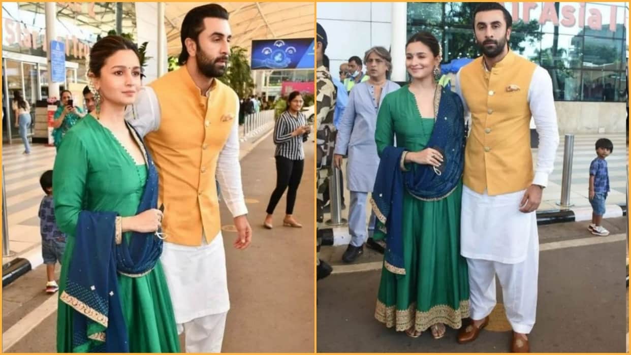 alia bhatt ranbir kapoor visit mahakaleshwar temple in ujjain bajrang dal members protest