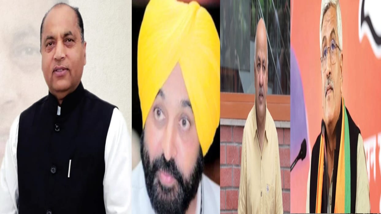 Gajendra Singh Shokhawat and Anurag Thakur, including Bhagwant Man, Manish Sisodia rally in Mandi