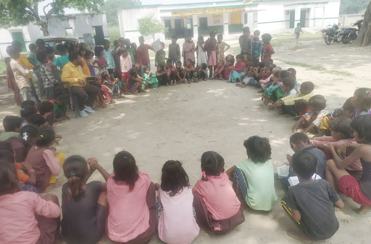 Children studying from old books questions being raised on quality of education