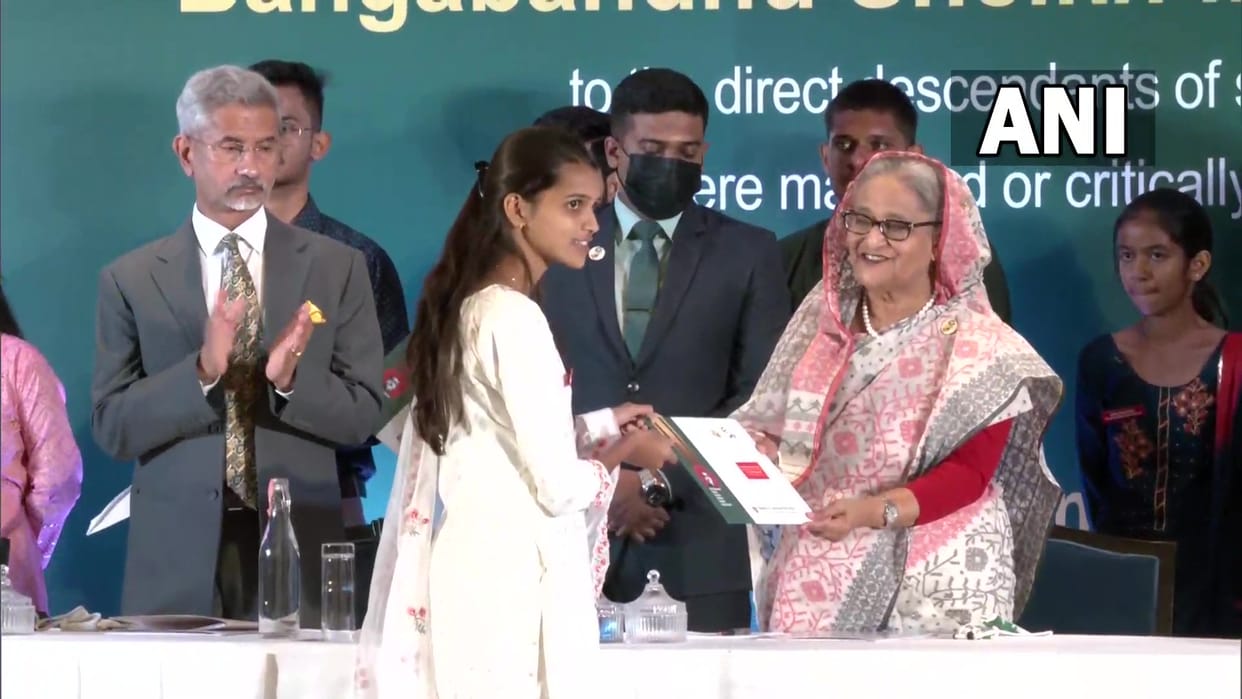 Bangladesh PM Sheikh Has provided Mujeeb Scholarship to descendants of indian soldiers killed and injured in 1