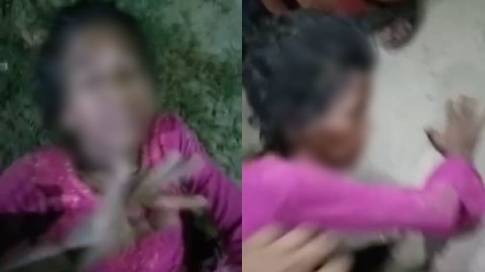 Villagers tied and beat the woman on suspicion of child theft in Agra