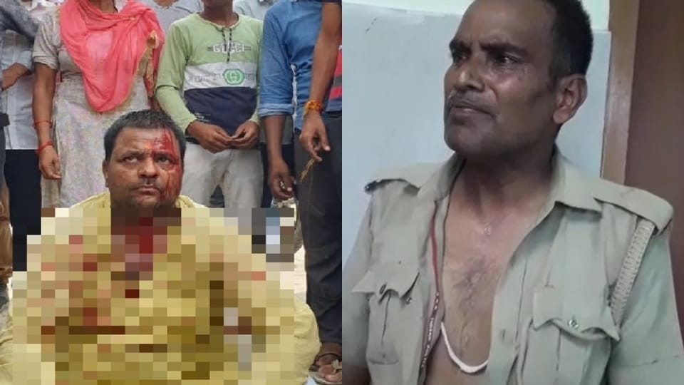In Lakhimpur Kheri clashed between BJP leader and home guard in district hospital