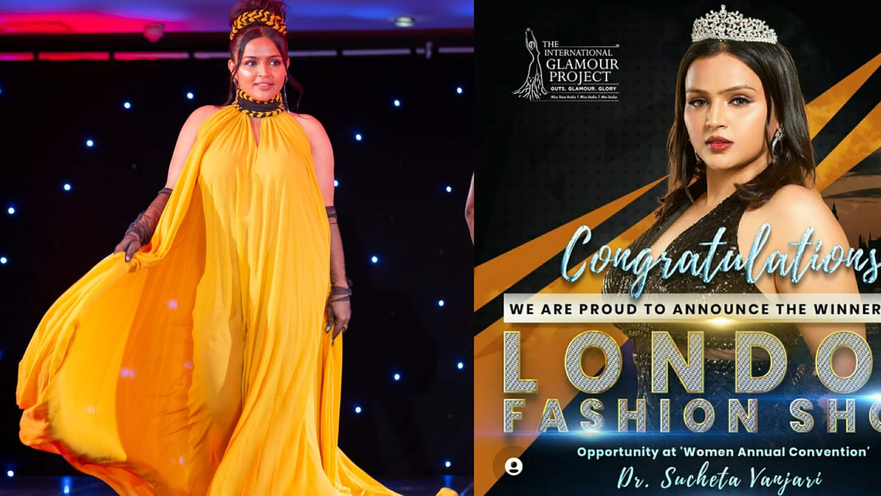 tigp mrs india 2021 second runner up sucheta vanjari walk runway in 100 successful women at business conventio