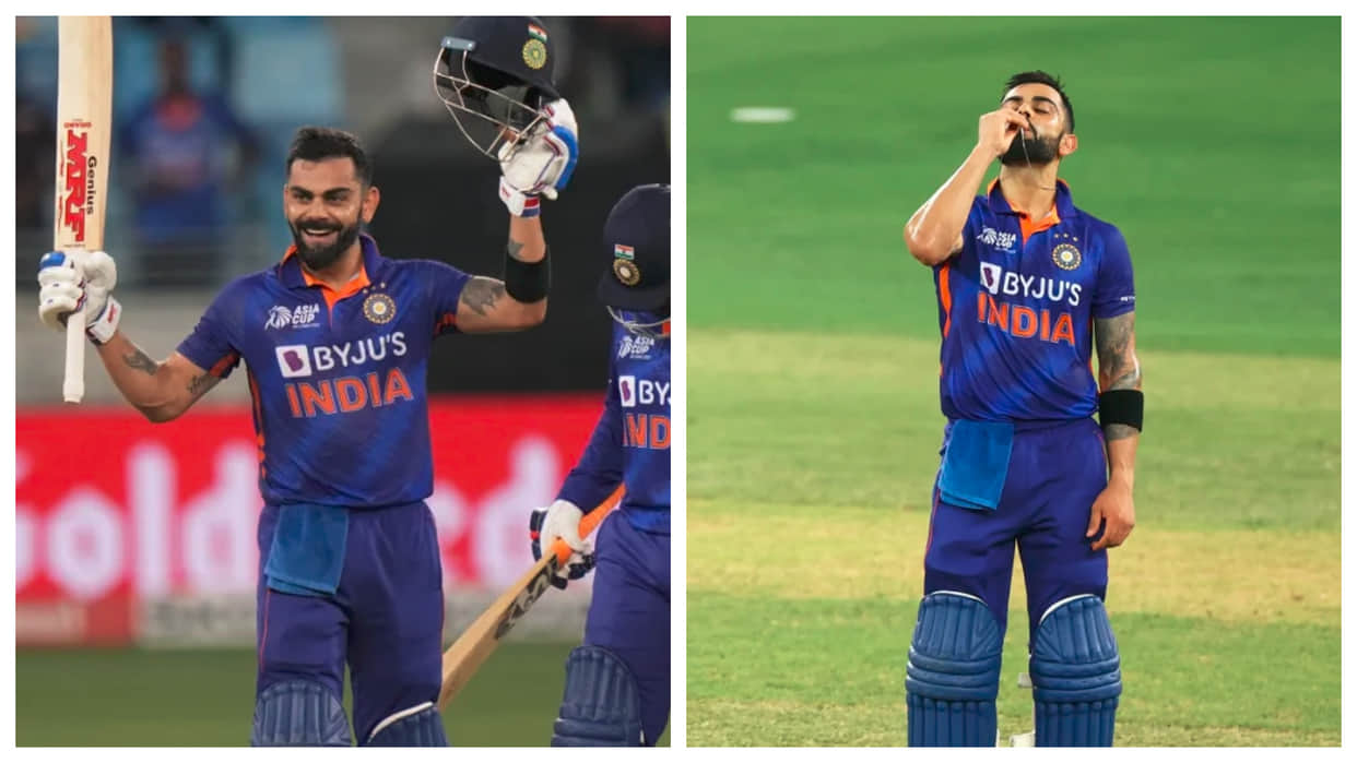IND vs AFG Virat Kohli kisses ring after scoring century dedicated hundred to Anushka Sharma daughter Vamika