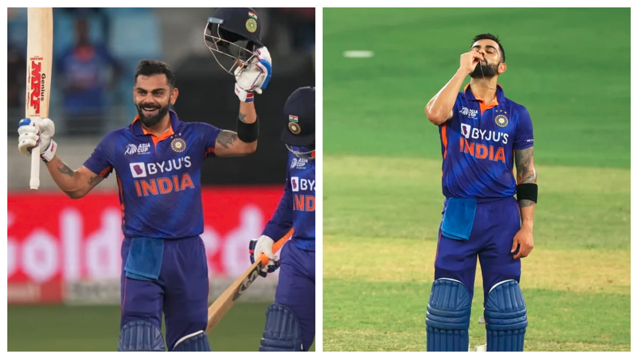 IND vs AFG Virat Kohli kisses ring after scoring century dedicated hundred to Anushka Sharma daughter Vamika