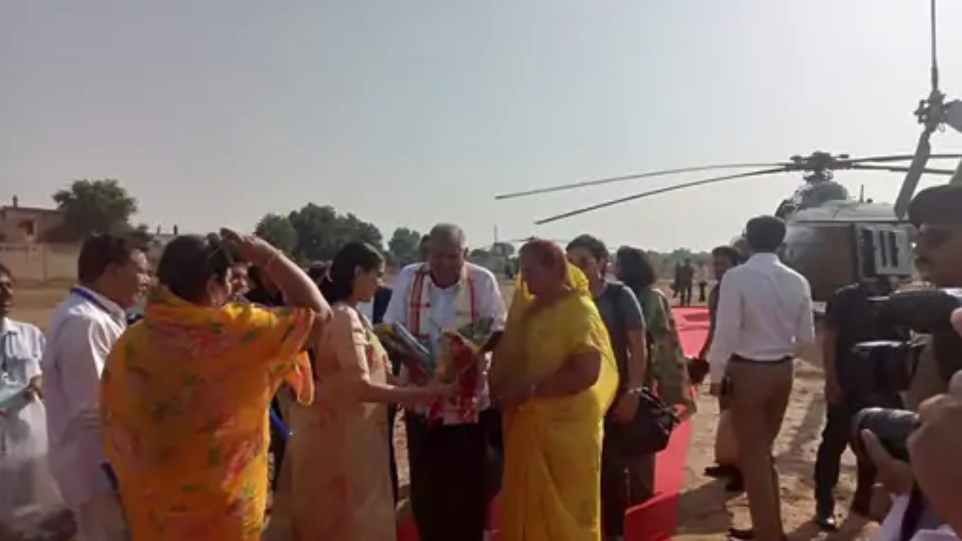 Warm welcome to Vice President Jagdeep Dhankhar in Kithana