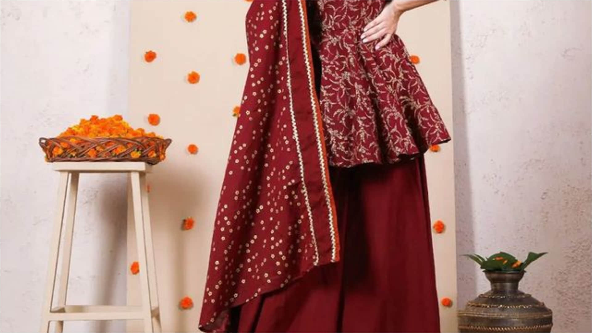 match kurti with skirt for perfect festive look