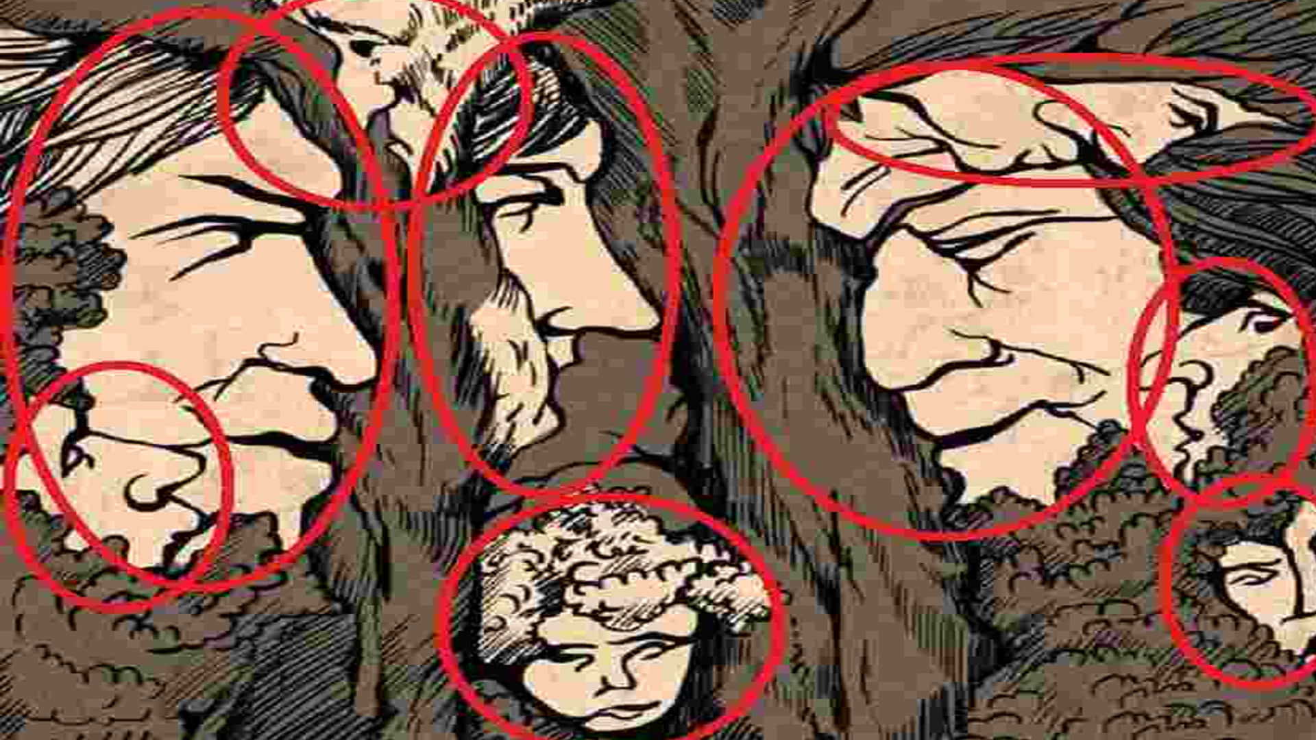 Optical Illusion Only 1% Of People Can Spot All The Nine Faces in 20 seconds Can You