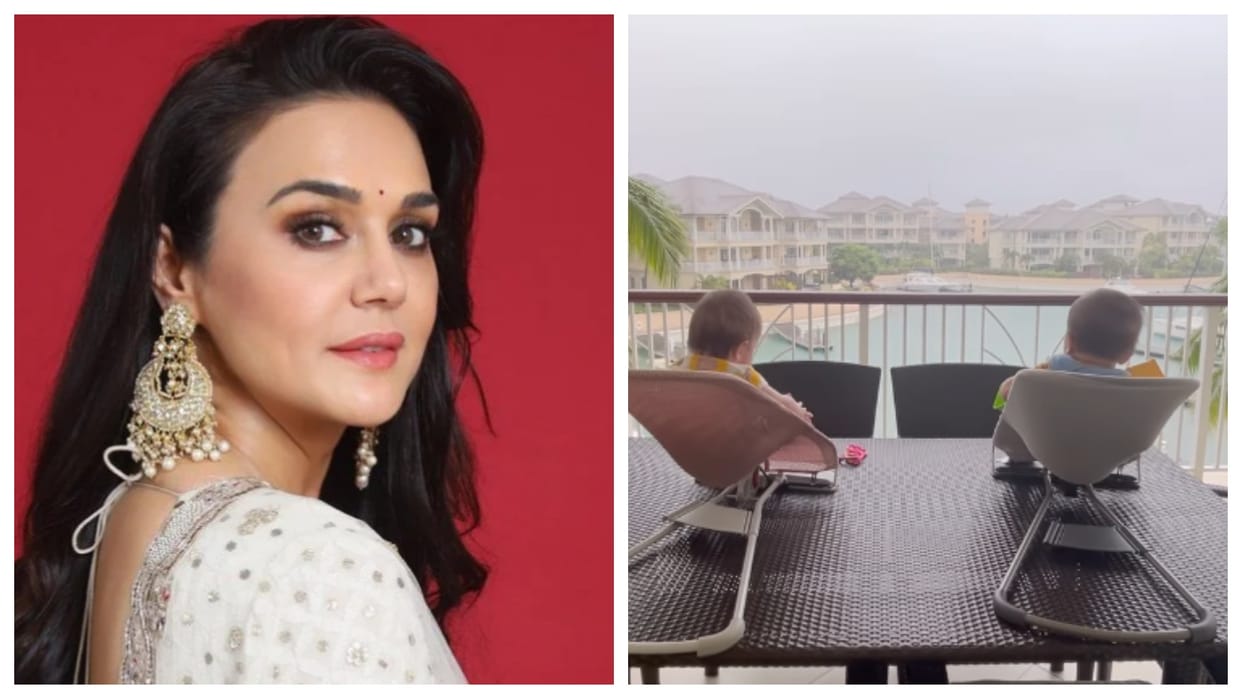 Preity Zinta shares a video of her twins enjoying first rain Dia Mirza reacted love