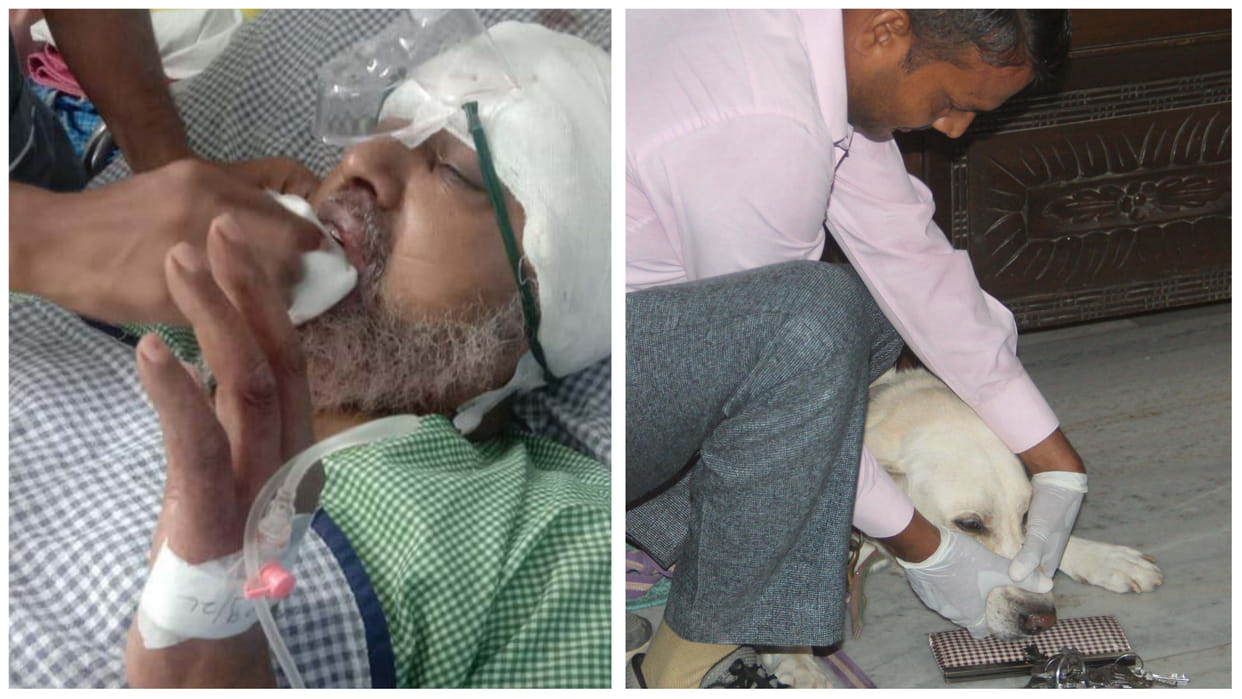 Scooty was found in unclaimed condition the trader did not regain consciousness even on the second Day