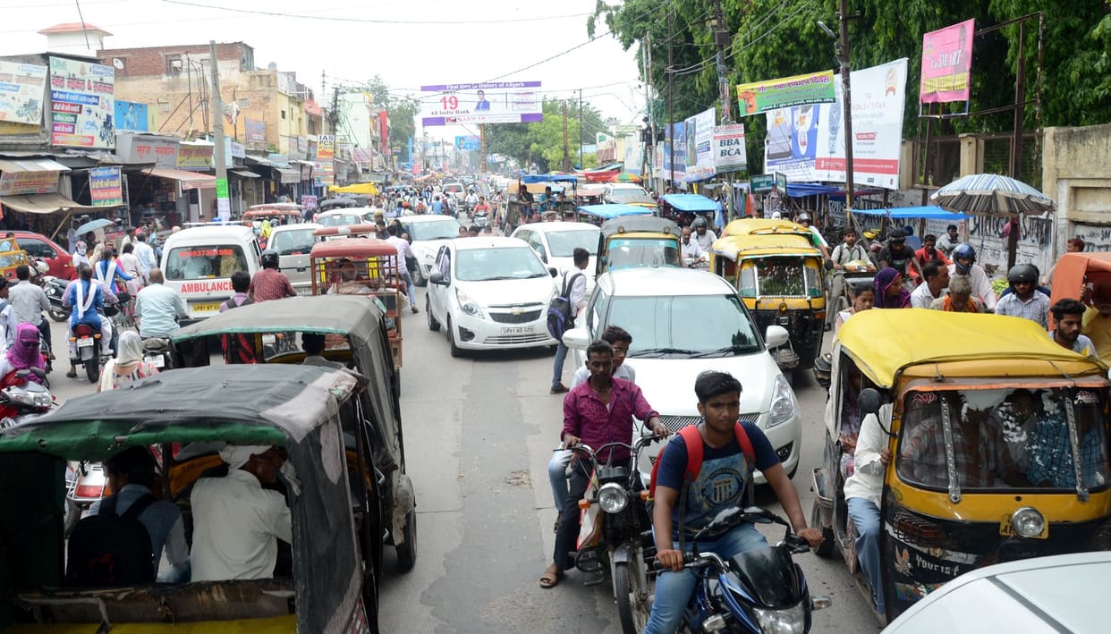 Autos, e-rickshaws are becoming a hindrance in traffic in the city, all the time jammed at the crossroad