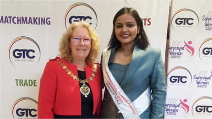 tigp mrs india 2021 second runner up sucheta vanjari walk runway in 100 successful women at business conventio