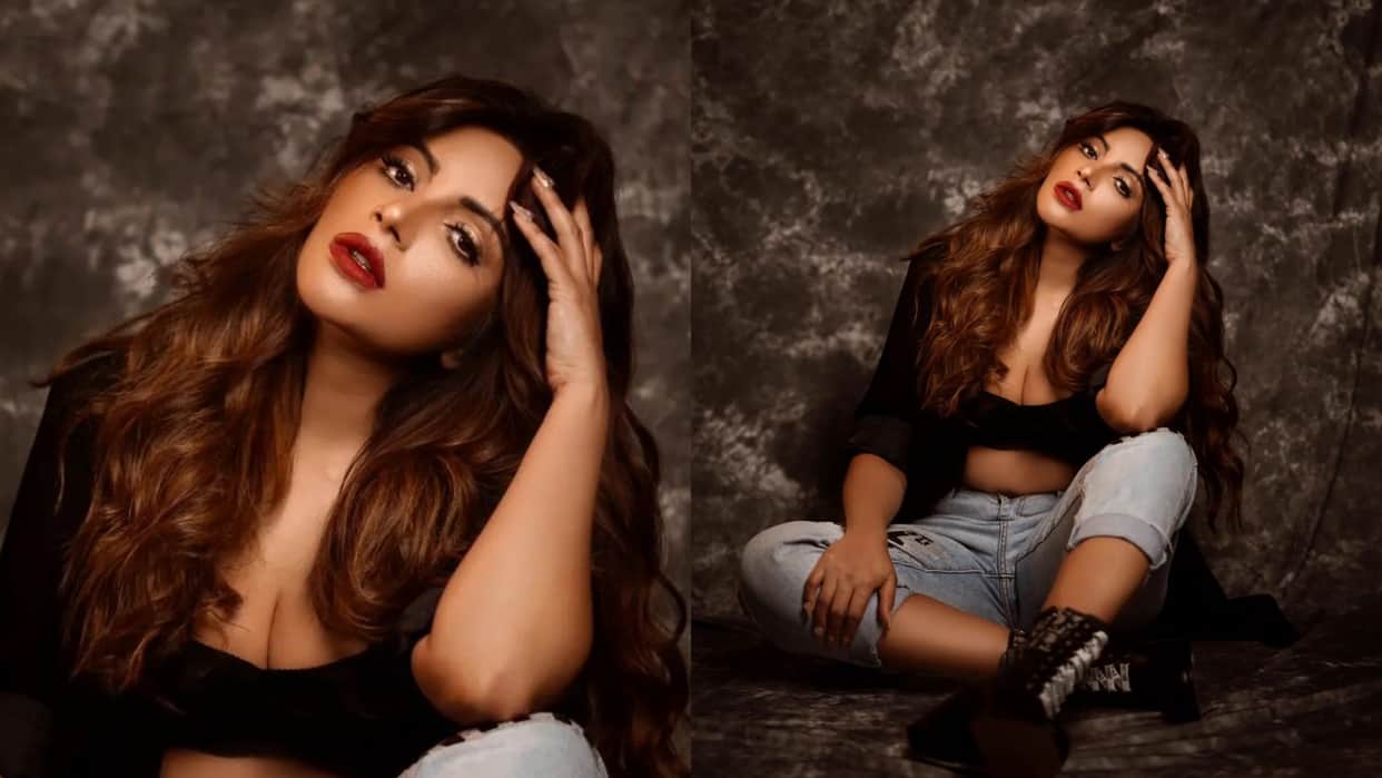 Shama Sikander flaunts her bold look in open shirt denims raises the temperature of internet gets viral