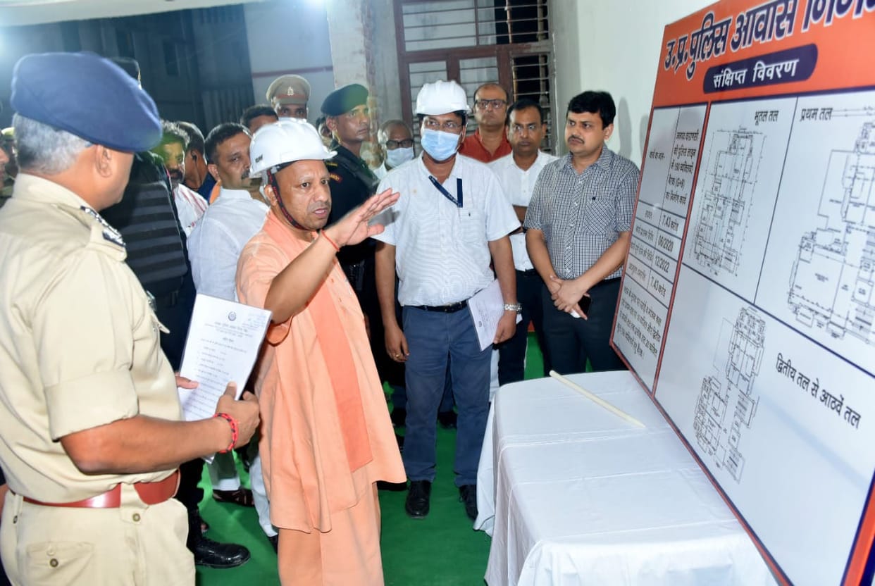 CM yogi varanasi visit Inspecting development projects under construction