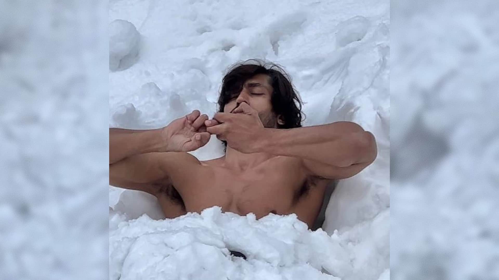 Vidyut Jammwal practices sitting inside snow Actor shares pictures with caption My path is different