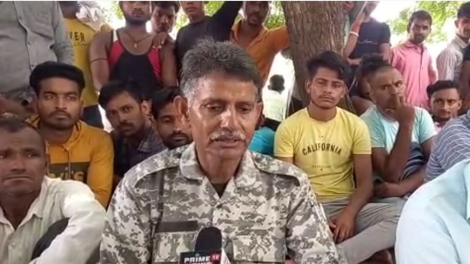 Family sitting on hunger strike after the death of navy Commando Haresh