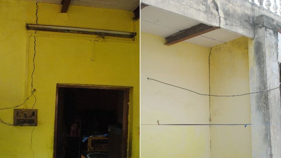 Cracks in 12 houses due to excavation of basement in Tajganj near taj mahal