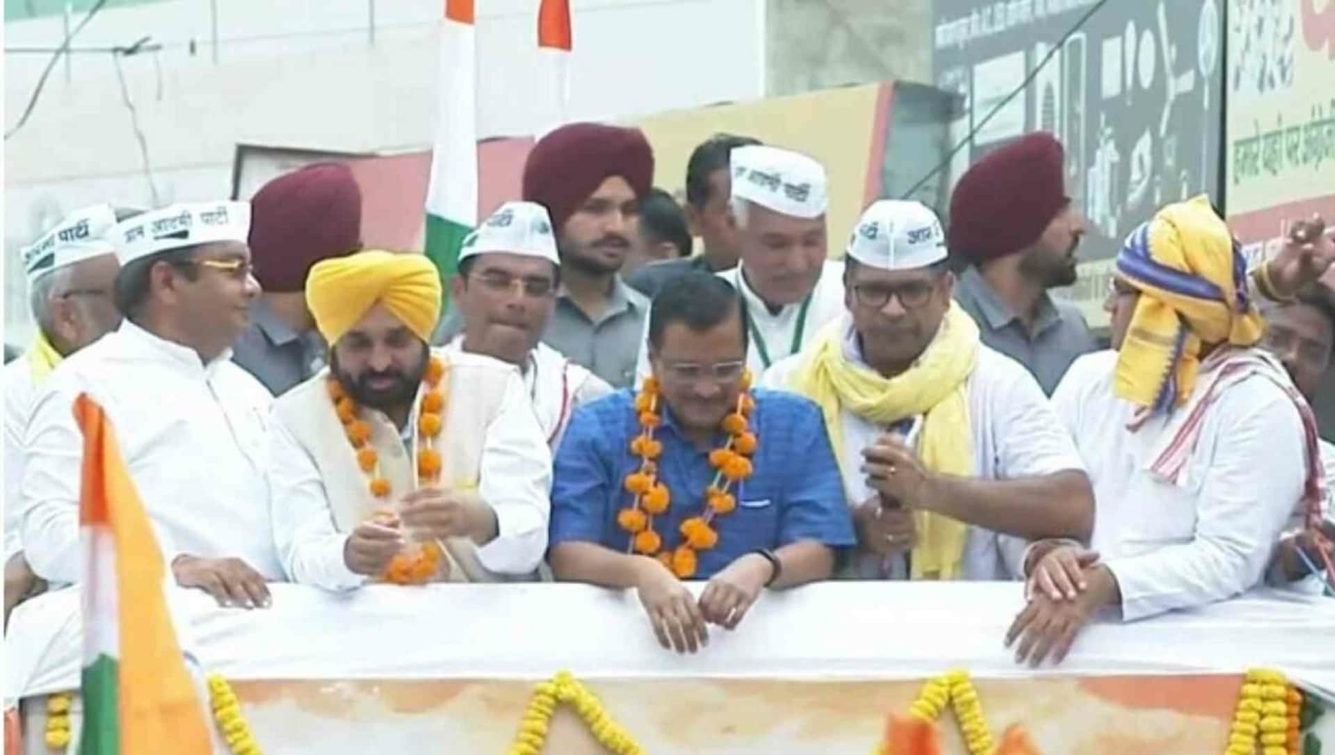 Banners calling Arvind Kejriwal anti-Hindu and showing him wearing skull cap surface in Gujarat cities