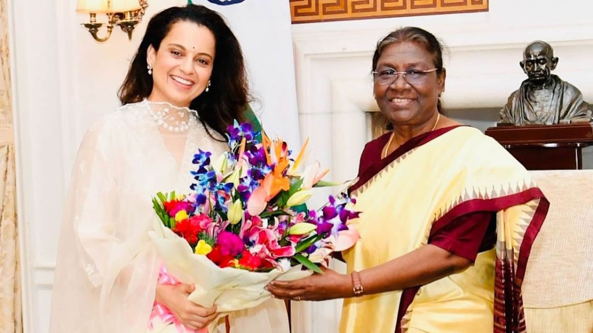 bollywood actress kangana ranaut met president draupadi murmu see photos