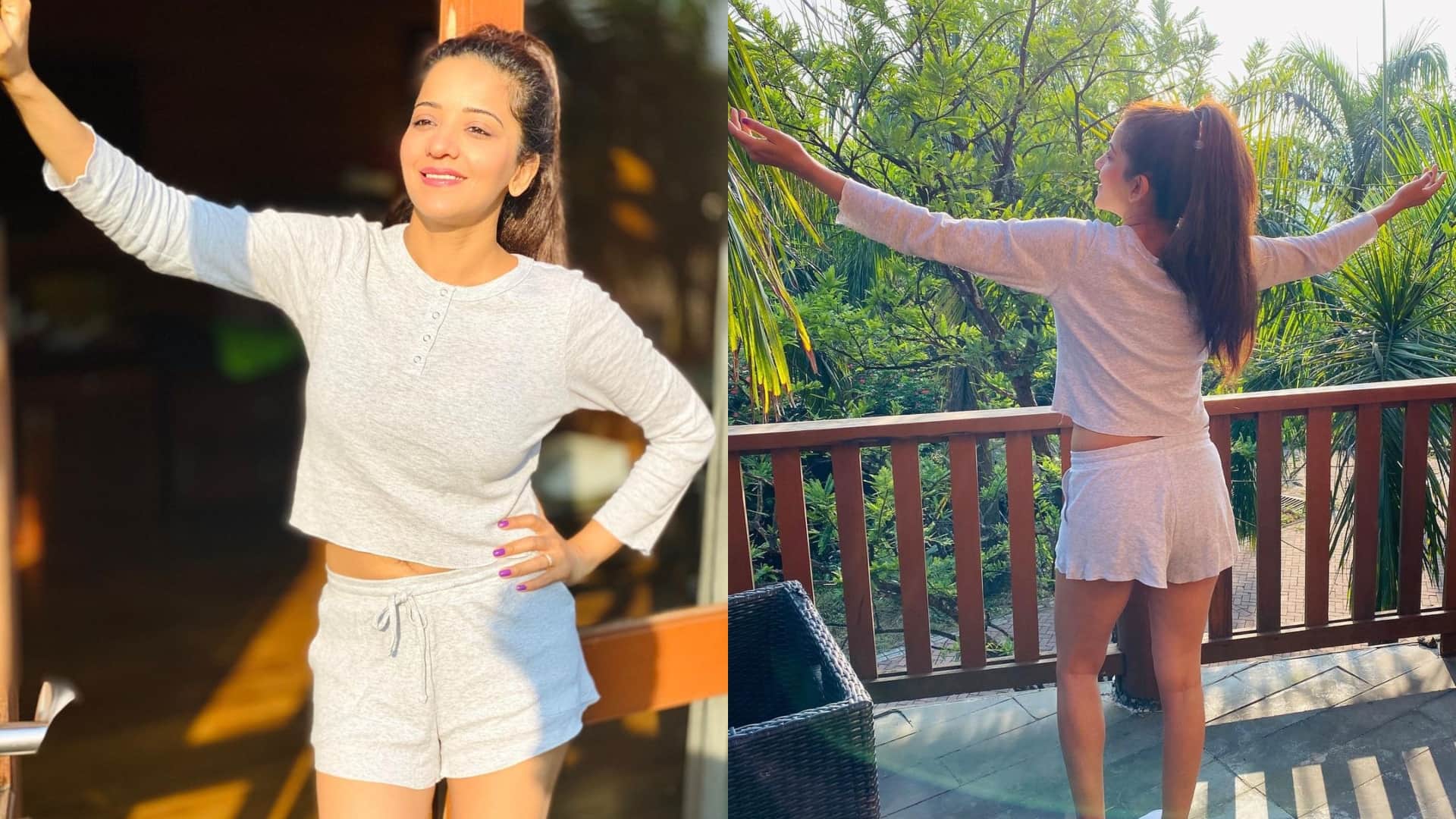 Bhojpuri: Actress Monalisa new hot and Sizzling photos in shorts tshirt gets viral