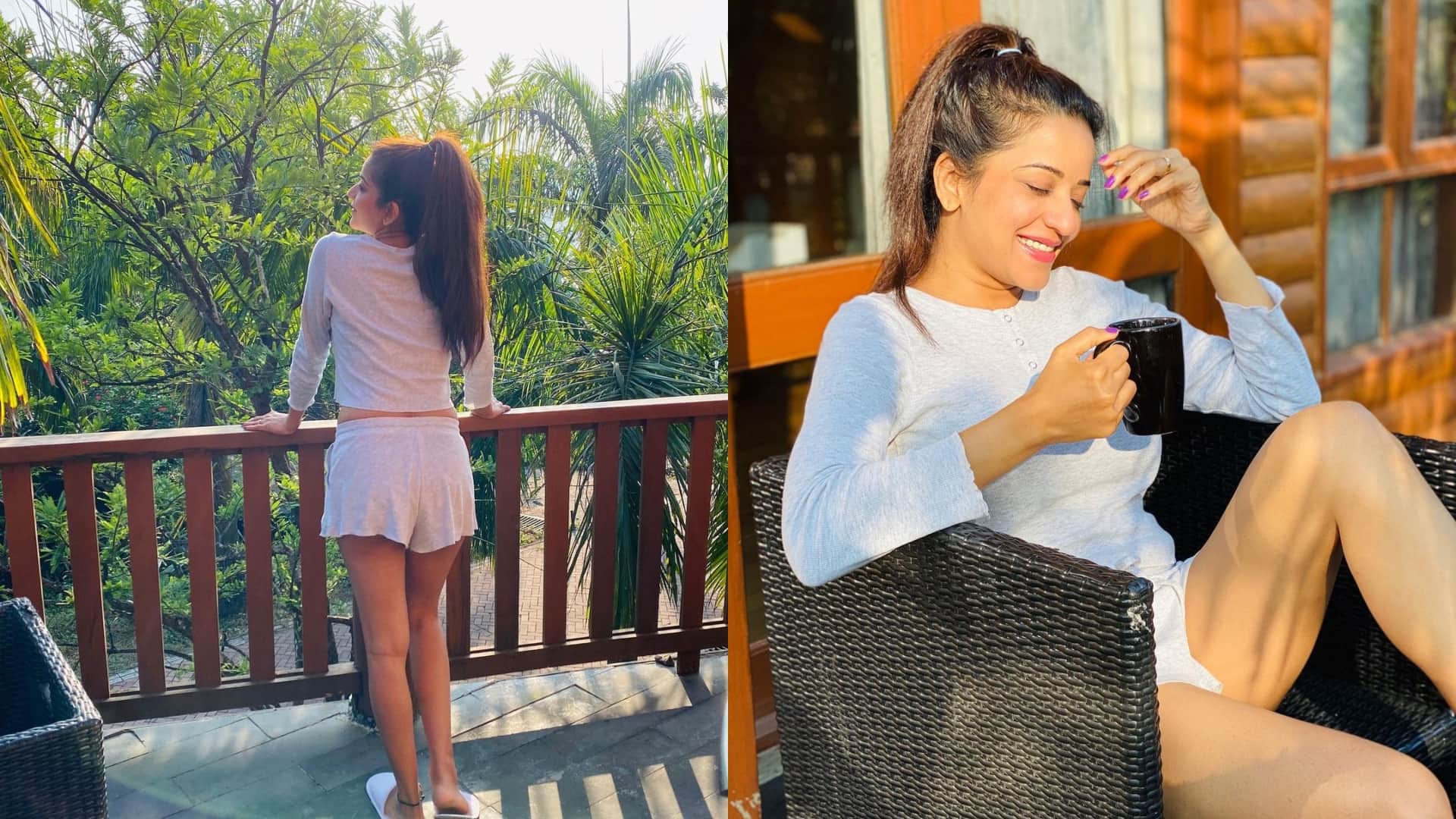 Bhojpuri: Actress Monalisa new hot and Sizzling photos in shorts tshirt gets viral
