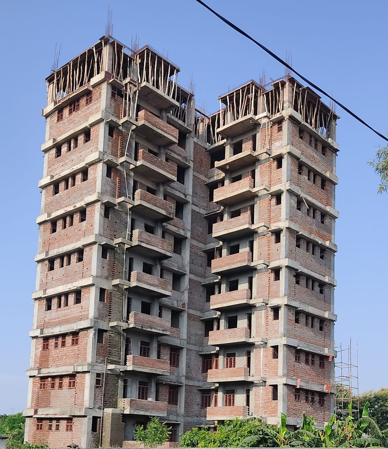 12 storey high tower being built for 240 policemen