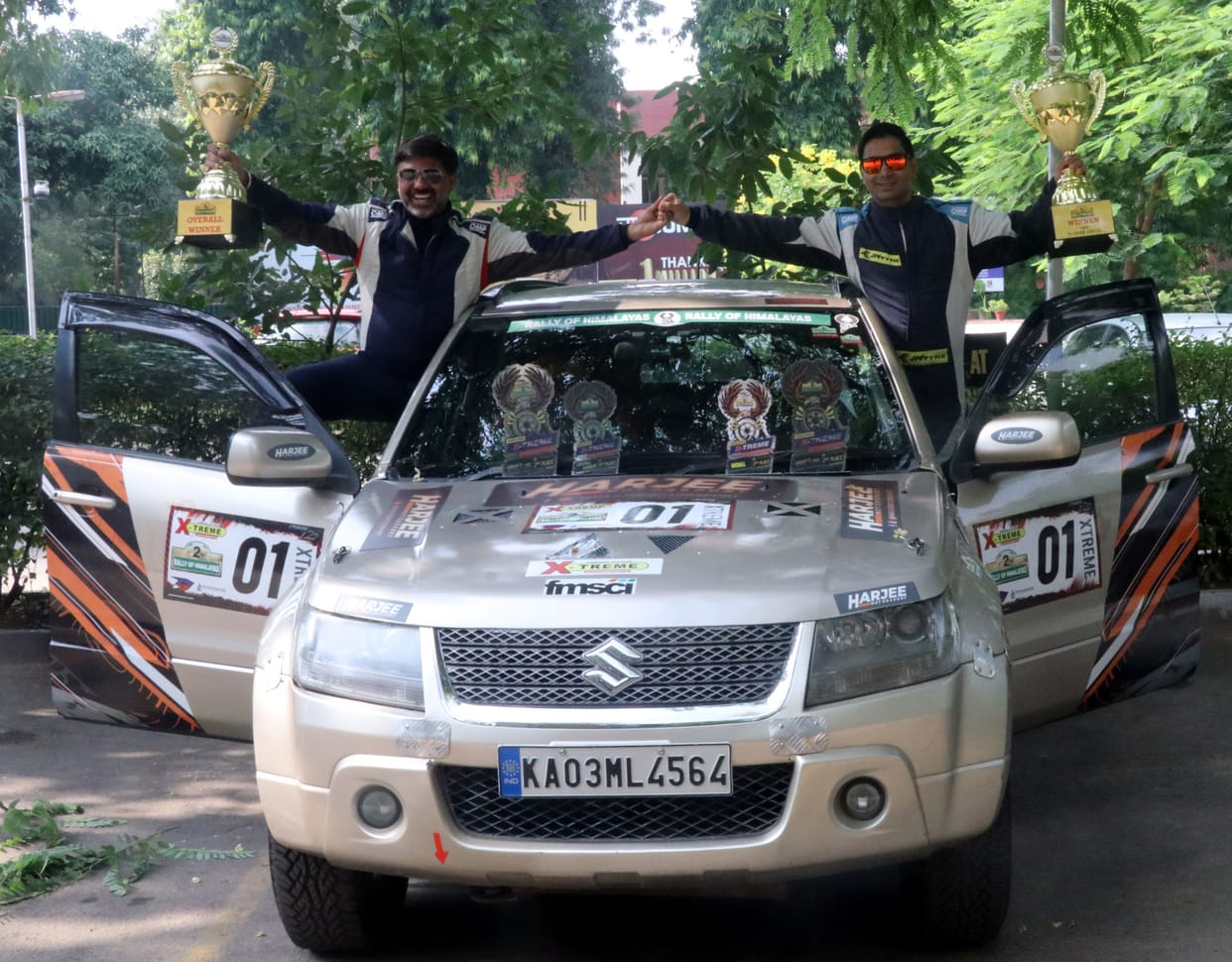 Harvinder and Chirag shone in the motor sports rally held at 17 thousand feet high Shinkula Pass