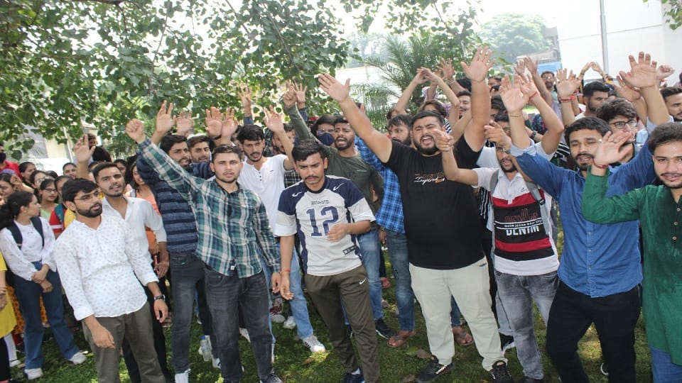 Students protest in Professor Chandrashekhar suicide case