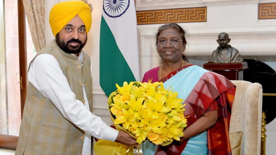 Punjab CM Bhagwant Mann Meets President Draupadi Murmu
