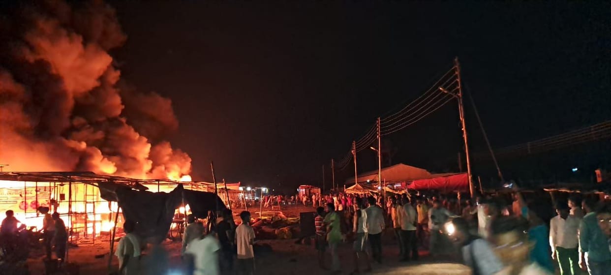 fire on sabji mandi