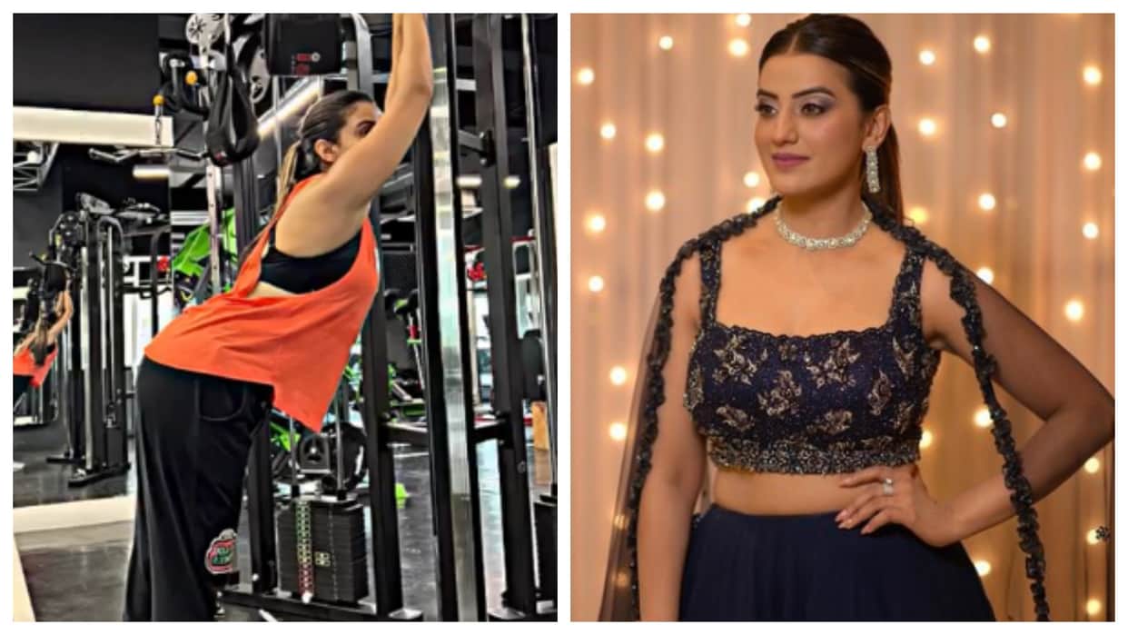 Bhojpuri actress Akshara Singh shares a photo from gym says sunday sweat