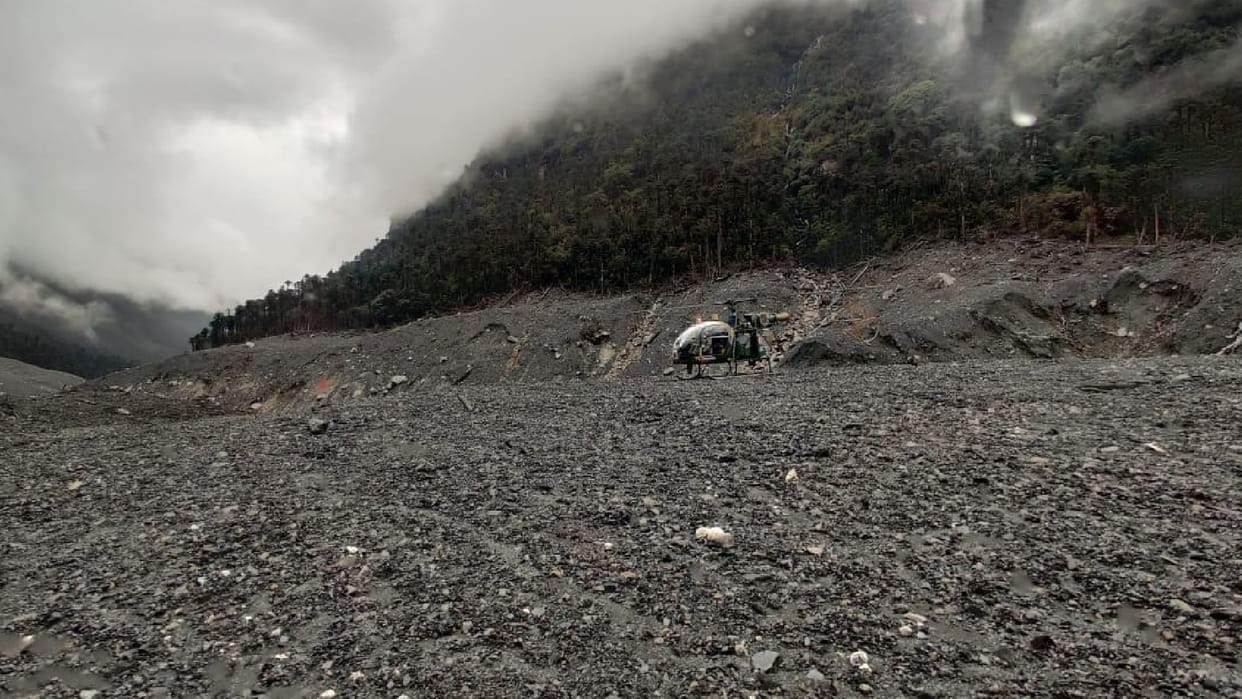 Search for missing mountaineer Tapi Mra of Arunachal Pradesh Helicopter search squad reaches Camp 2 foot track