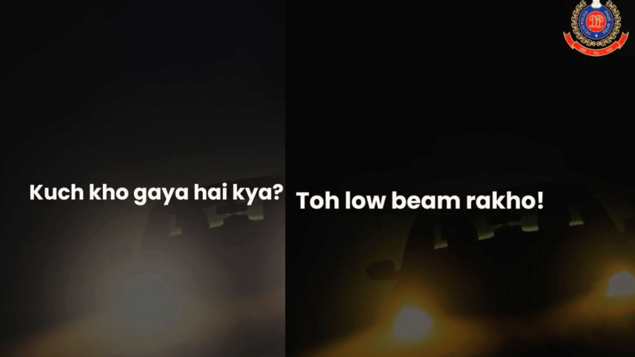 Safty tip for driving a car at night high beam light car danger for life