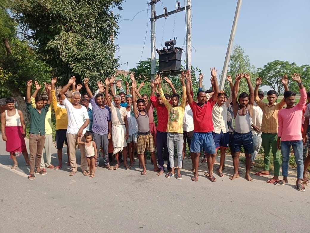 Village darkened due to cable burning, villagers demonstrated