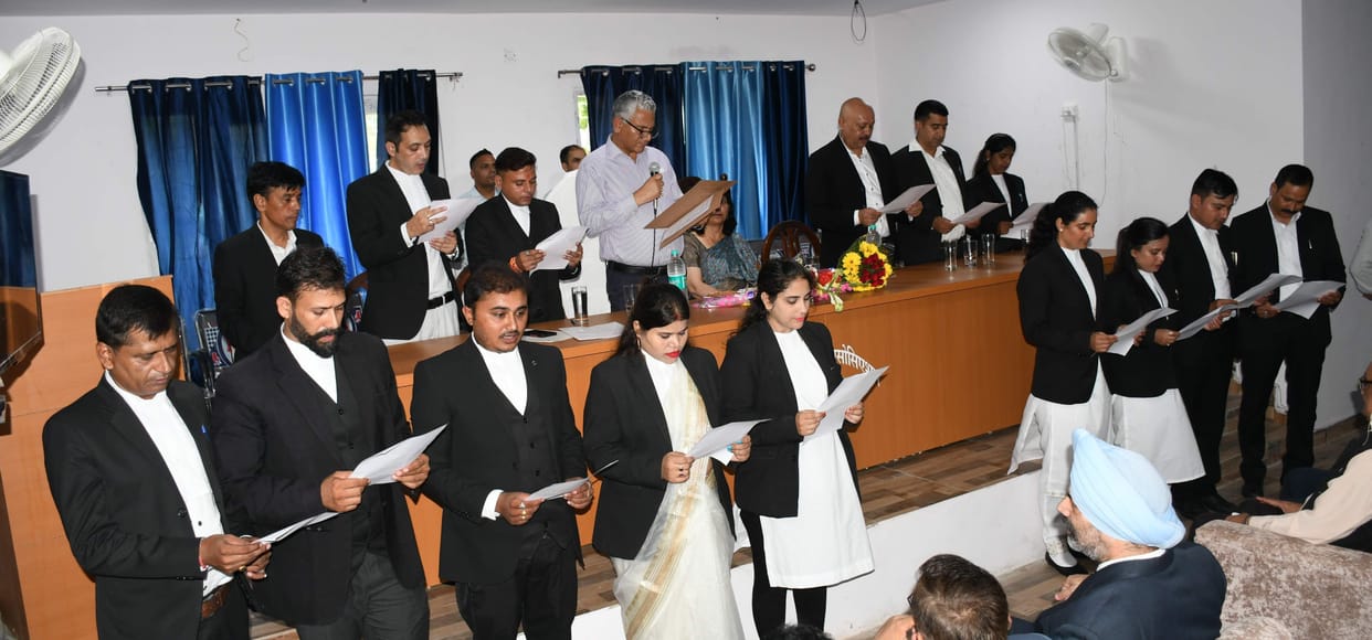 Justice administered oath to the office bearers of the Bar Association