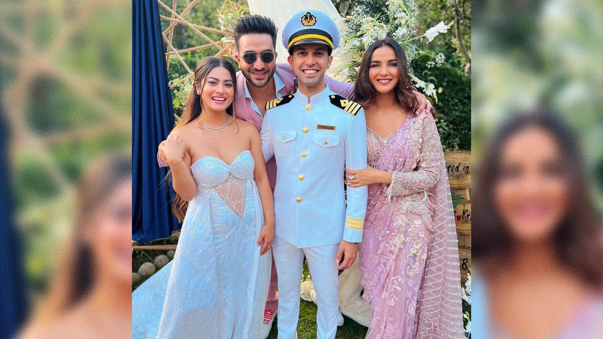 aly Goni rocking dance on Kala Chashma song at Krishna Mukherjee engagement watch viral video