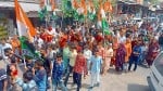 बिलासपुर में महंगाई के विरोध में रैली निकालते युवा कांग्रेस कार्यकर्ता। संवाद