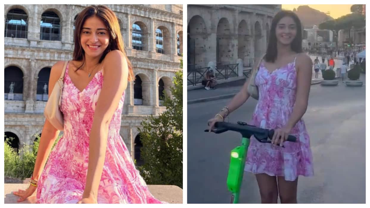 Liger actress Ananya Panday shares photos from rome vacation in short pink dress