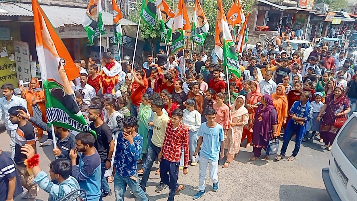 YuC took out rally in Bilaspur to protest against inflation and unemployment